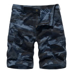 Men's Camouflage Multi-Pocket Belted Cargo Shorts