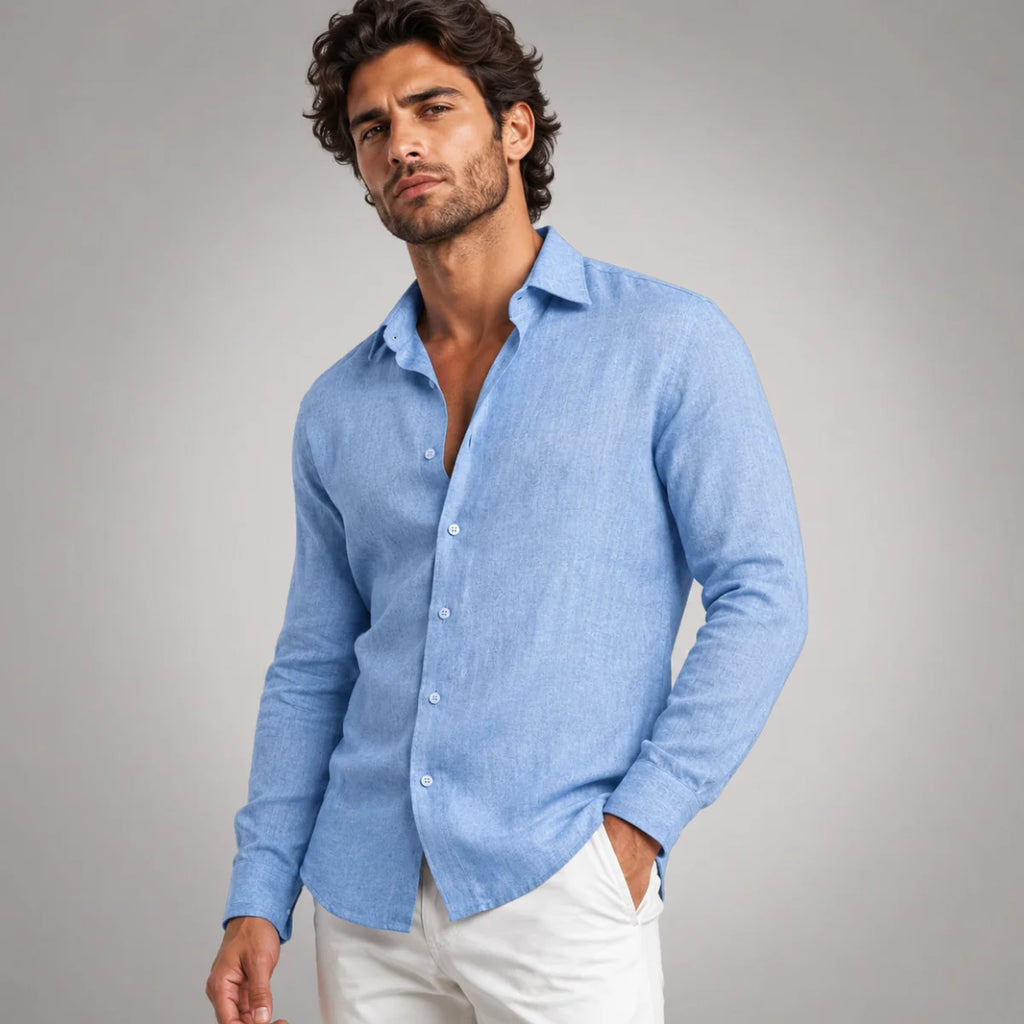 Men's Casual Breathable Summer Linen Shirt
