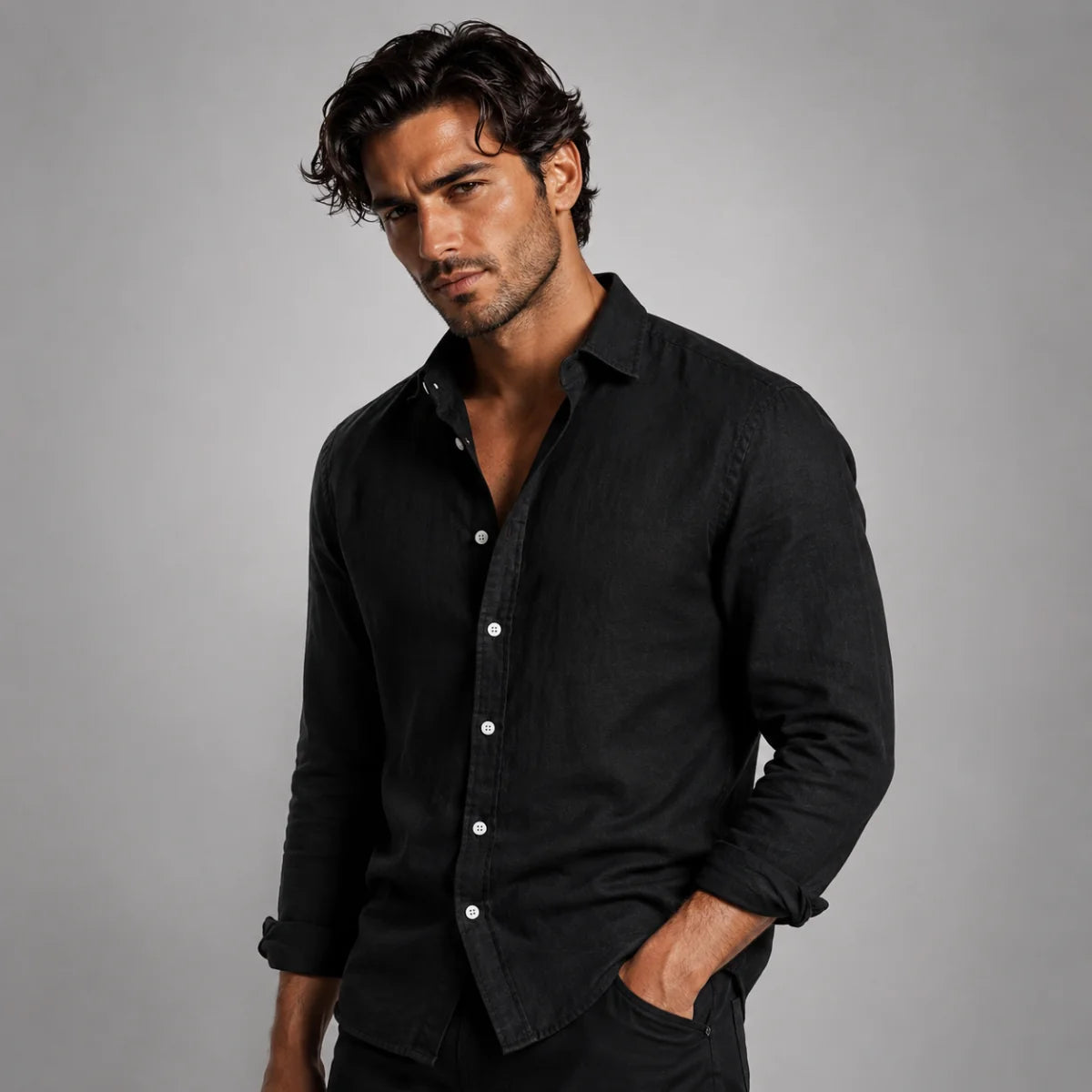 Men's Casual Breathable Summer Linen Shirt
