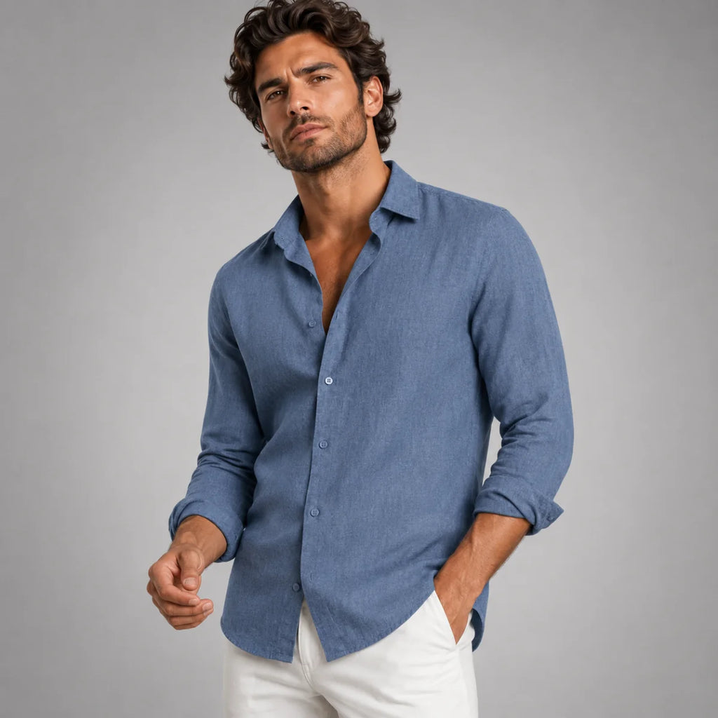 Men's Casual Breathable Summer Linen Shirt