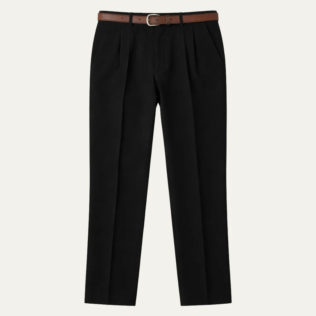 Men's Classic Straight-Leg Loose Fit Linen Trousers