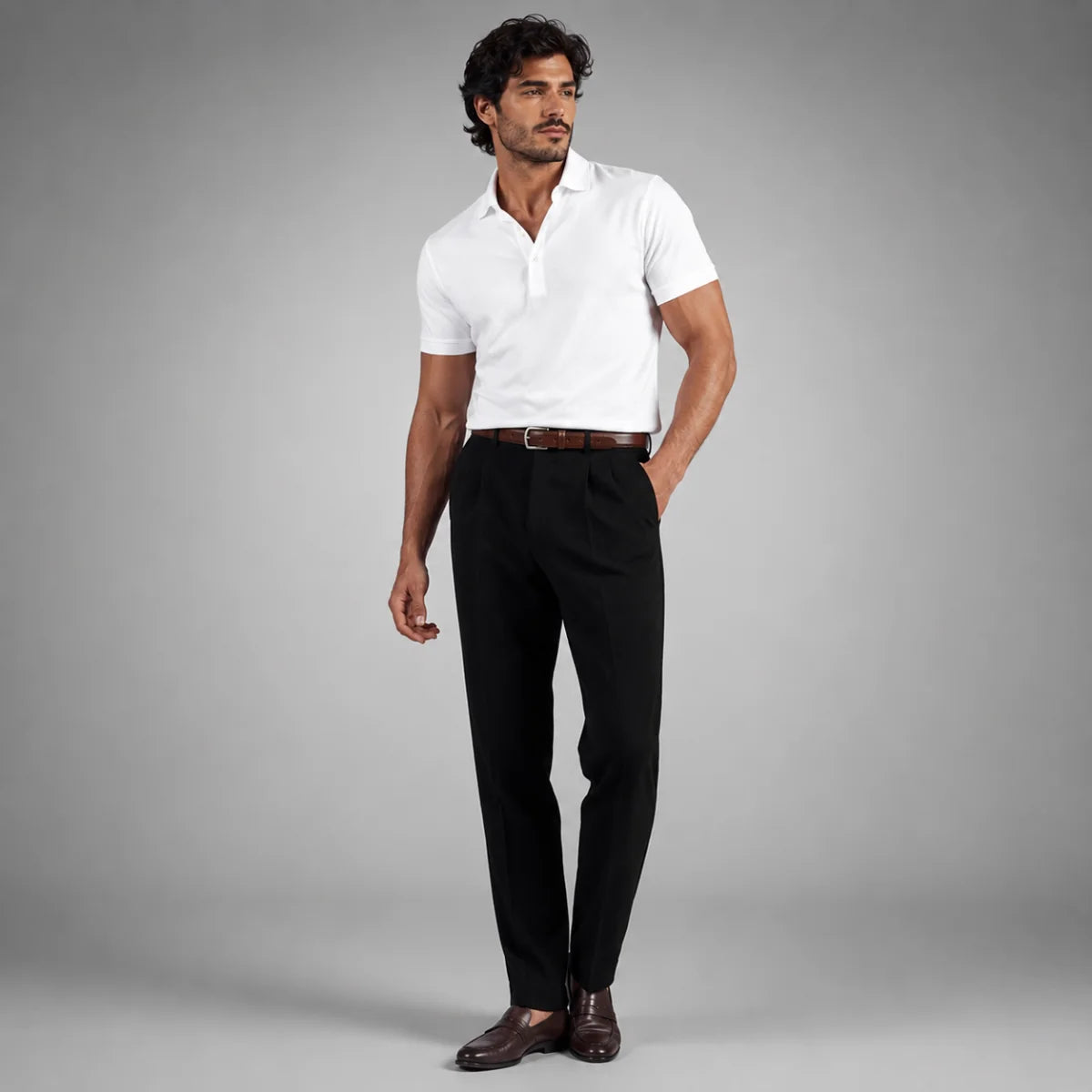 Men's Classic Straight-Leg Loose Fit Linen Trousers
