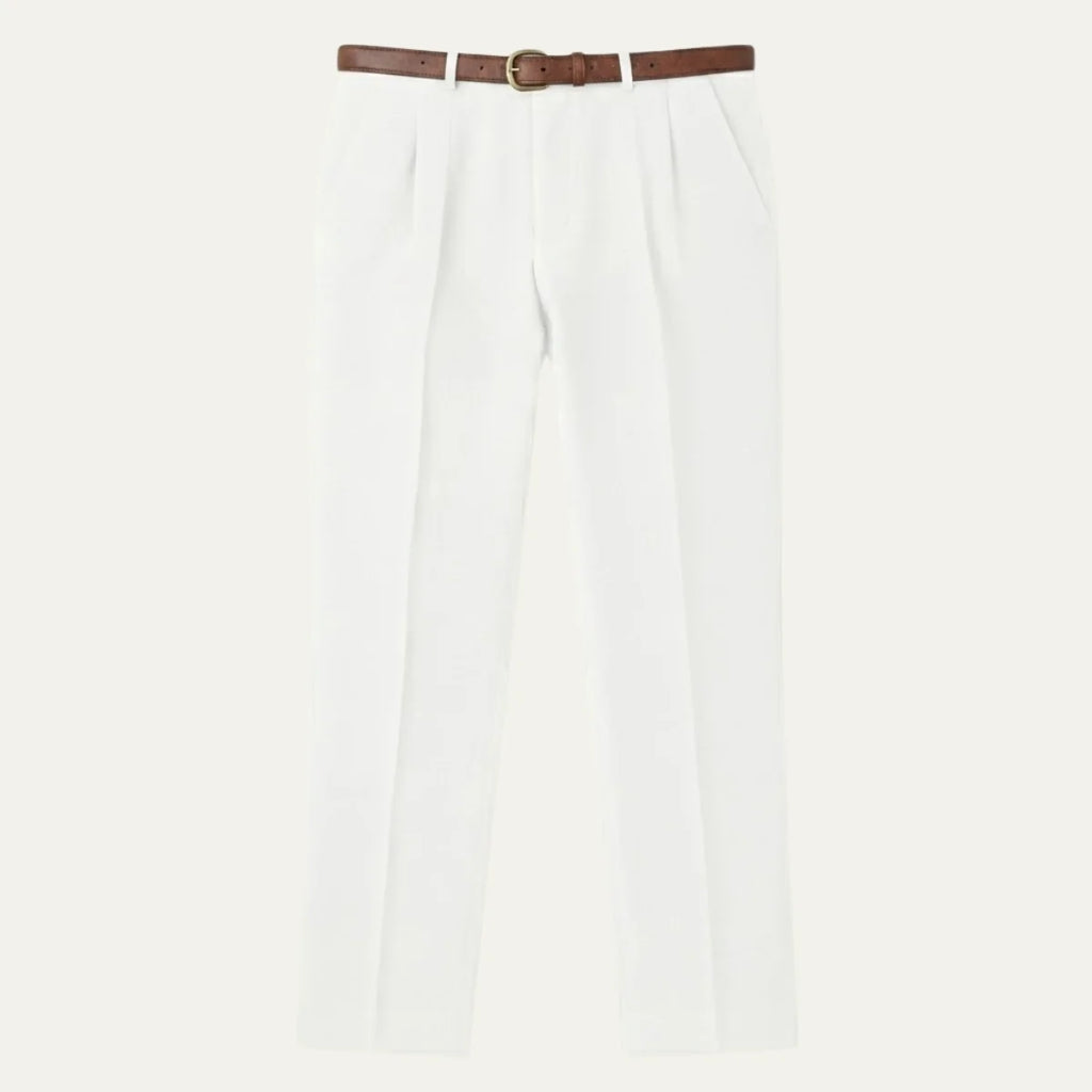 Men's Classic Straight-Leg Loose Fit Linen Trousers
