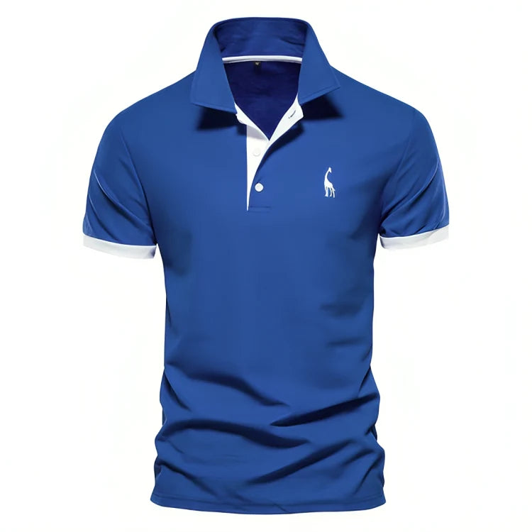 Men's Contrast Trim Short Sleeve Polo Shirt