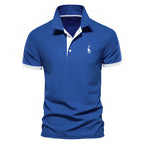 Men's Contrast Trim Short Sleeve Polo Shirt