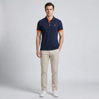 Men's Contrast Trim Short Sleeve Polo Shirt