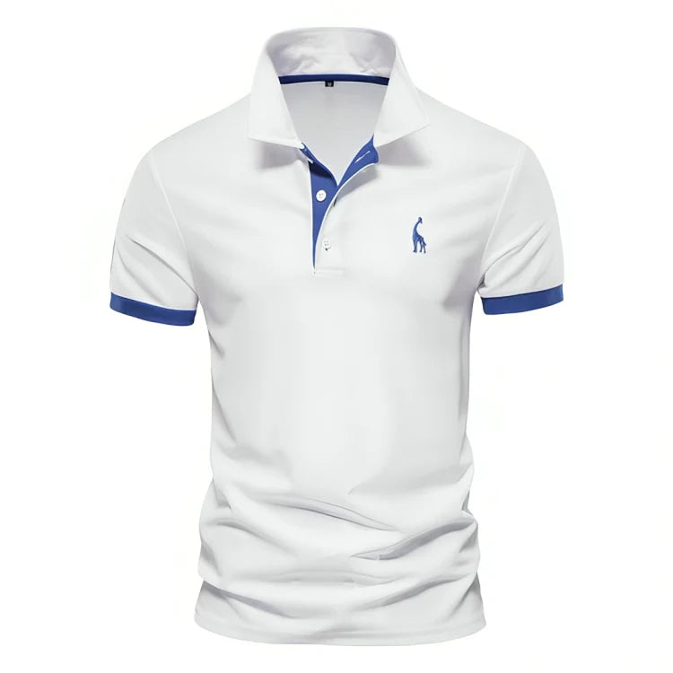 Men's Contrast Trim Short Sleeve Polo Shirt