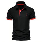 Men's Contrast Trim Short Sleeve Polo Shirt