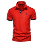 Men's Contrast Trim Short Sleeve Polo Shirt