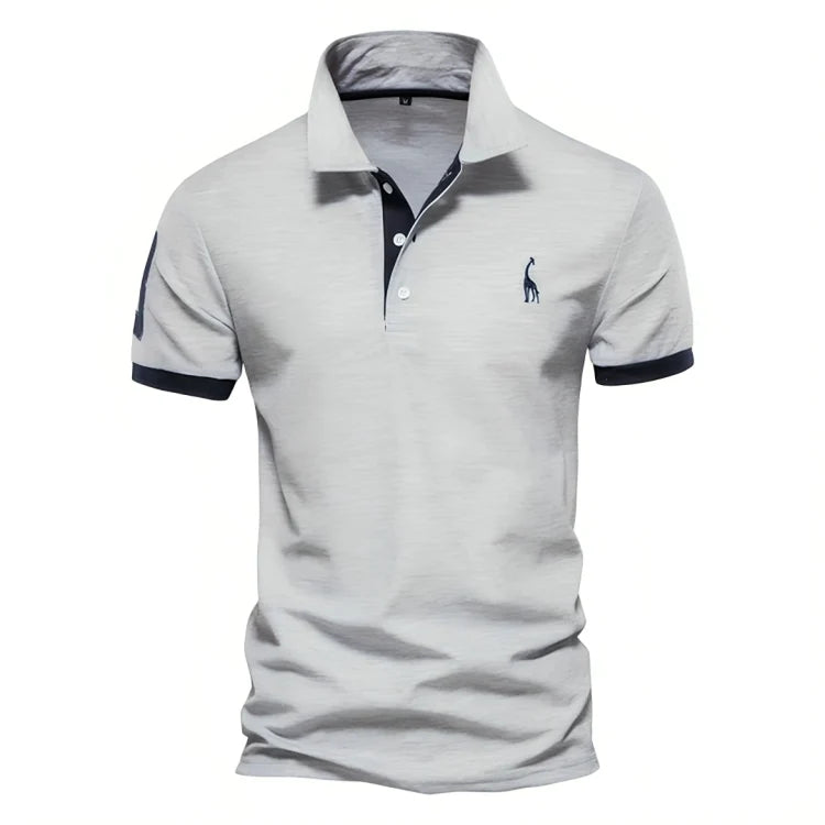Men's Contrast Trim Short Sleeve Polo Shirt