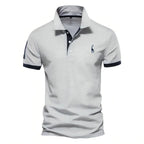 Men's Contrast Trim Short Sleeve Polo Shirt