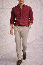 Men's Cotton Button-Down Casual Shirt