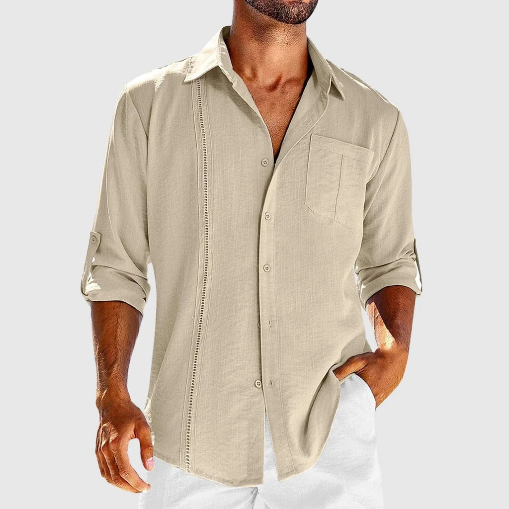 Men's Embroidered Button Down Shirt