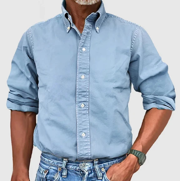 Men's Essential Long-Sleeve Casual Shirt