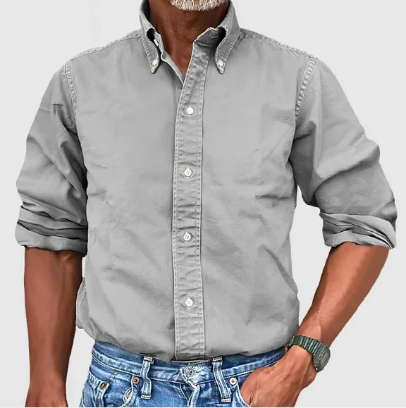 Men's Essential Long-Sleeve Casual Shirt