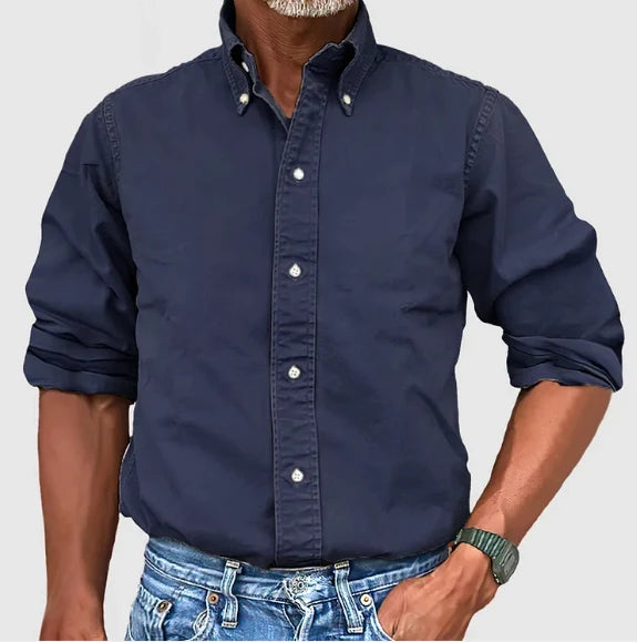 Men's Essential Long-Sleeve Casual Shirt