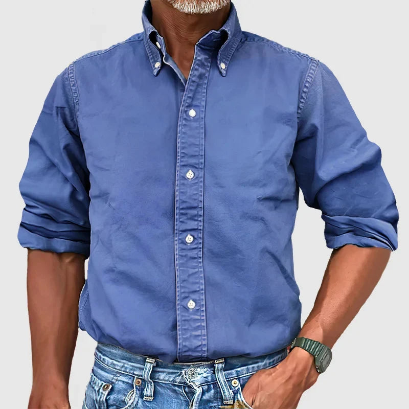 Men's Essential Long-Sleeve Casual Shirt