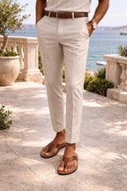Men's Leather Toe Post Cushioned Sandals