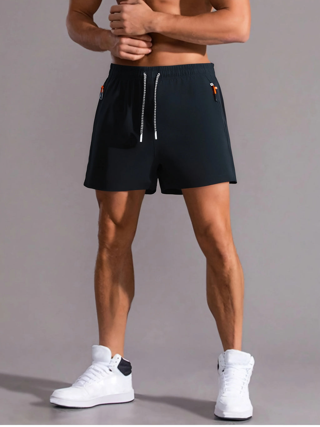 Men's Lightweight Zip Pocket Gym Shorts