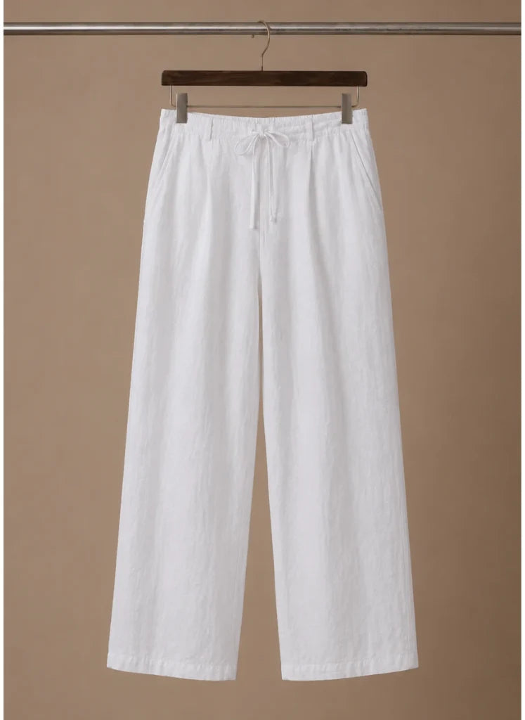 Men's Linen Blend Smart Casual Trousers