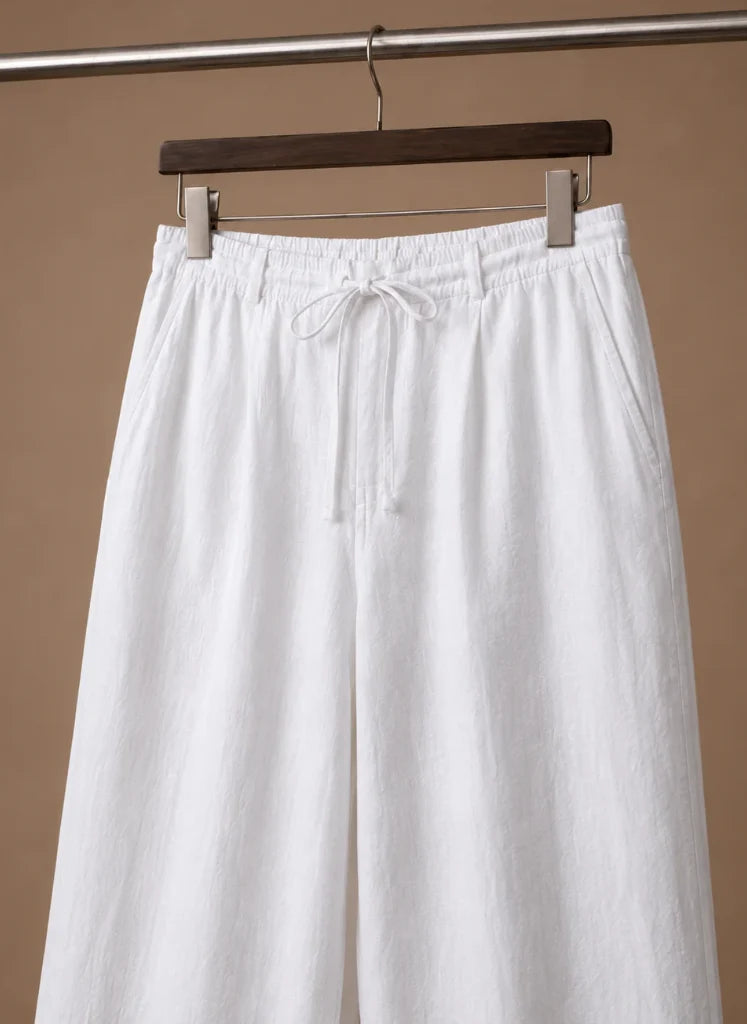 Men's Linen Blend Smart Casual Trousers