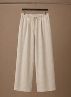 Men's Linen Blend Smart Casual Trousers