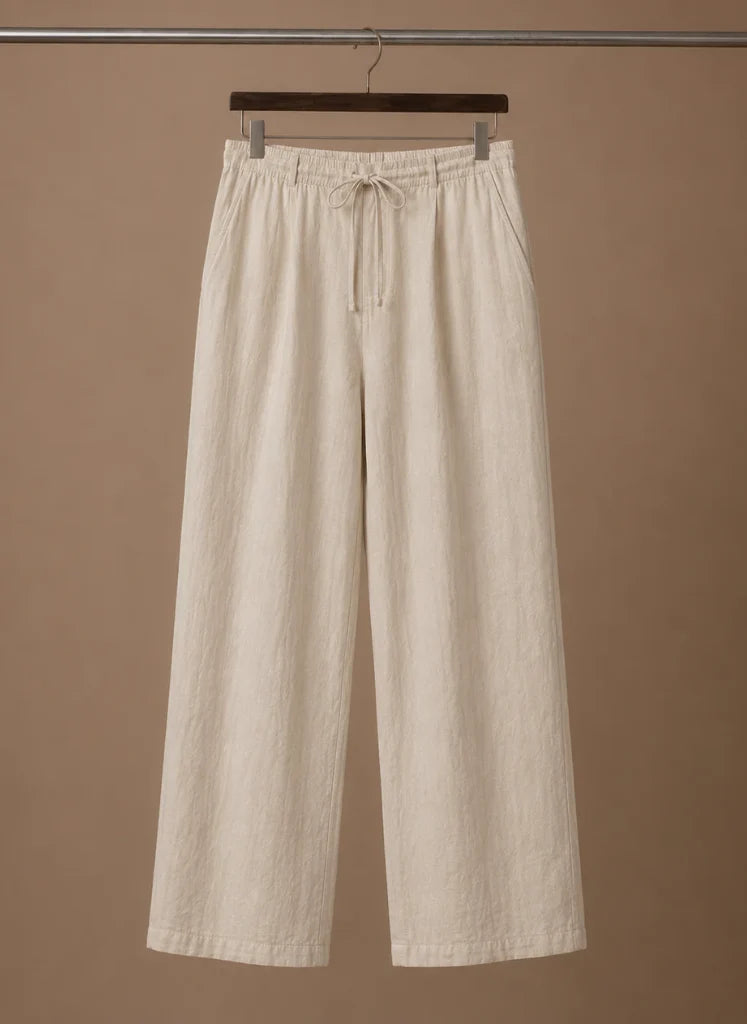 Men's Linen Blend Smart Casual Trousers