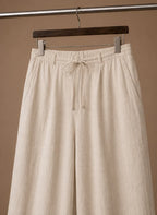 Men's Linen Blend Smart Casual Trousers