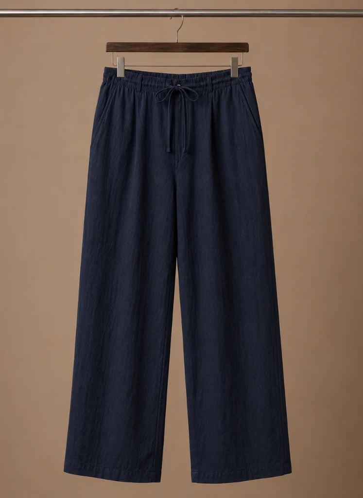 Men's Linen Blend Smart Casual Trousers