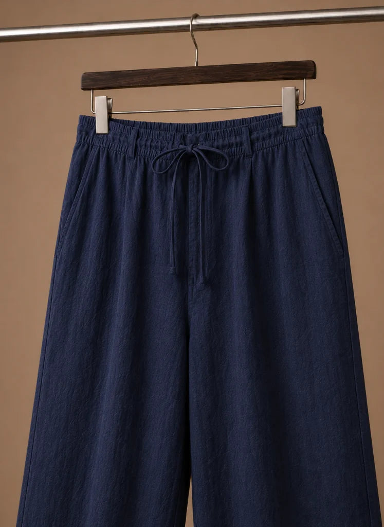 Men's Linen Blend Smart Casual Trousers