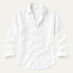 Men's Linen Casual Relaxed Button-Down Shirt