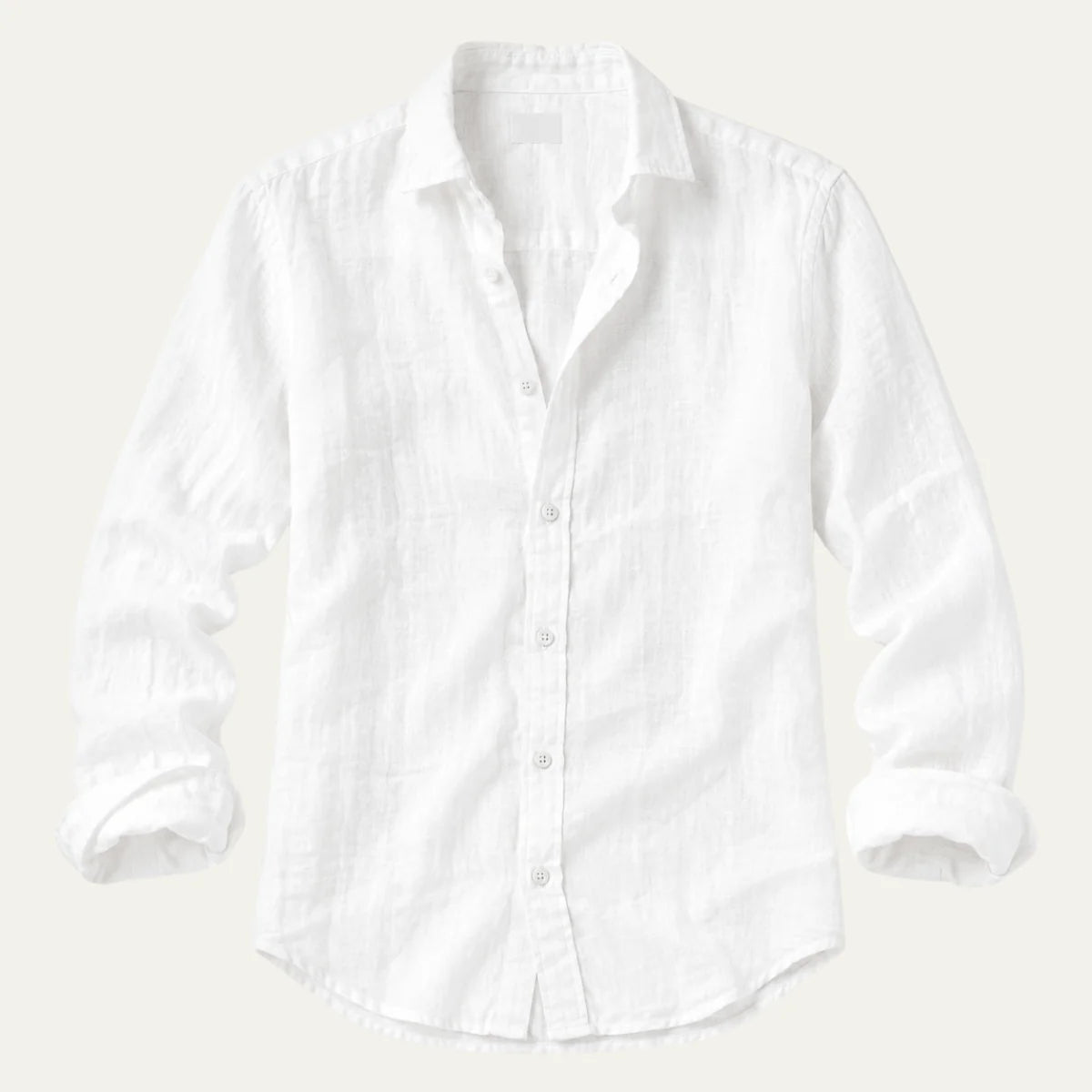 Men's Linen Casual Relaxed Button-Down Shirt