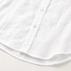 Men's Linen Casual Relaxed Button-Down Shirt