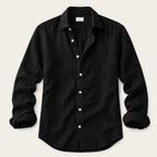 Men's Linen Casual Relaxed Button-Down Shirt