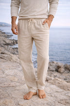 Men's Linen Drawstring Casual Trousers