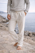 Men's Linen Drawstring Casual Trousers