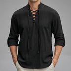 Men's Long Sleeve Henley Shirt