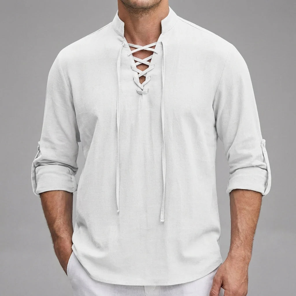 Men's Long Sleeve Henley Shirt