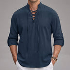 Men's Long Sleeve Henley Shirt