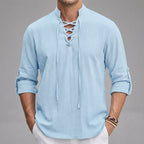 Men's Long Sleeve Henley Shirt