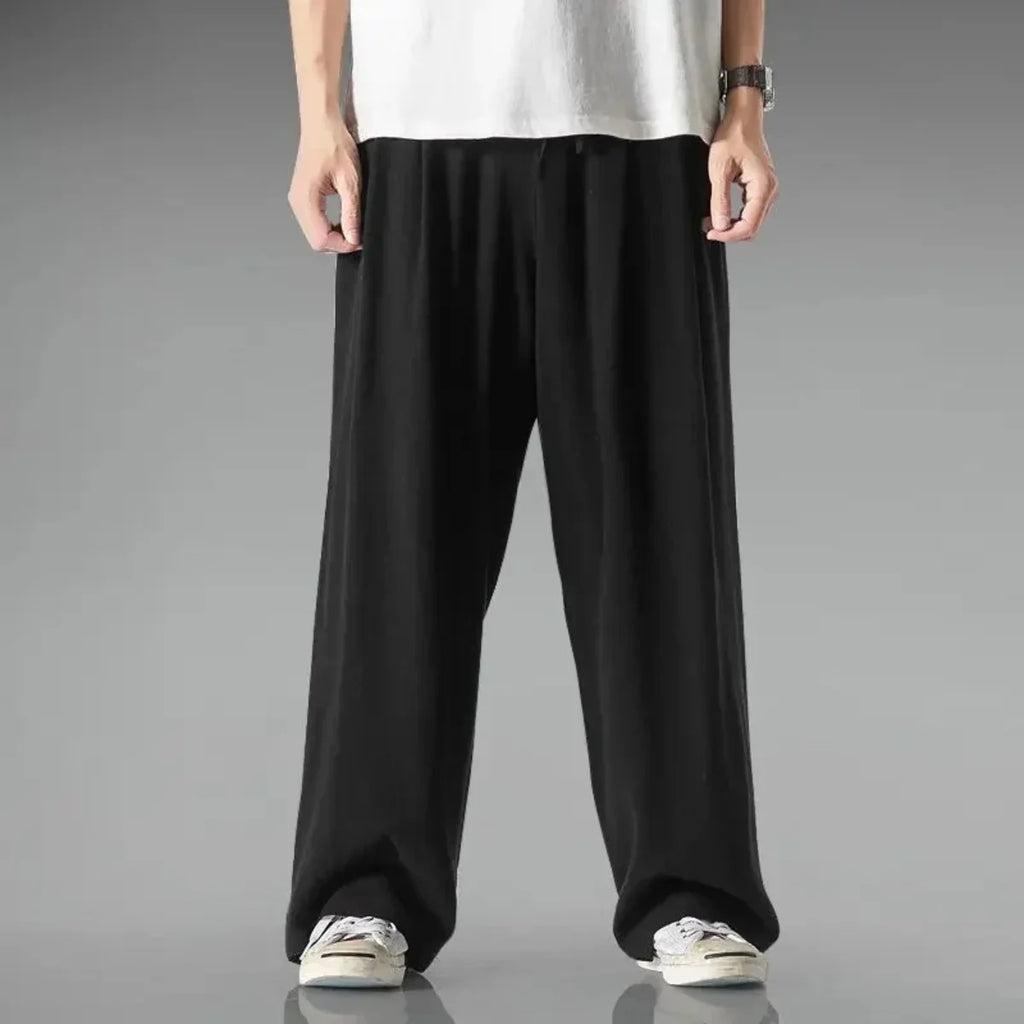 Men's Loose Fit Cotton Linen Trousers