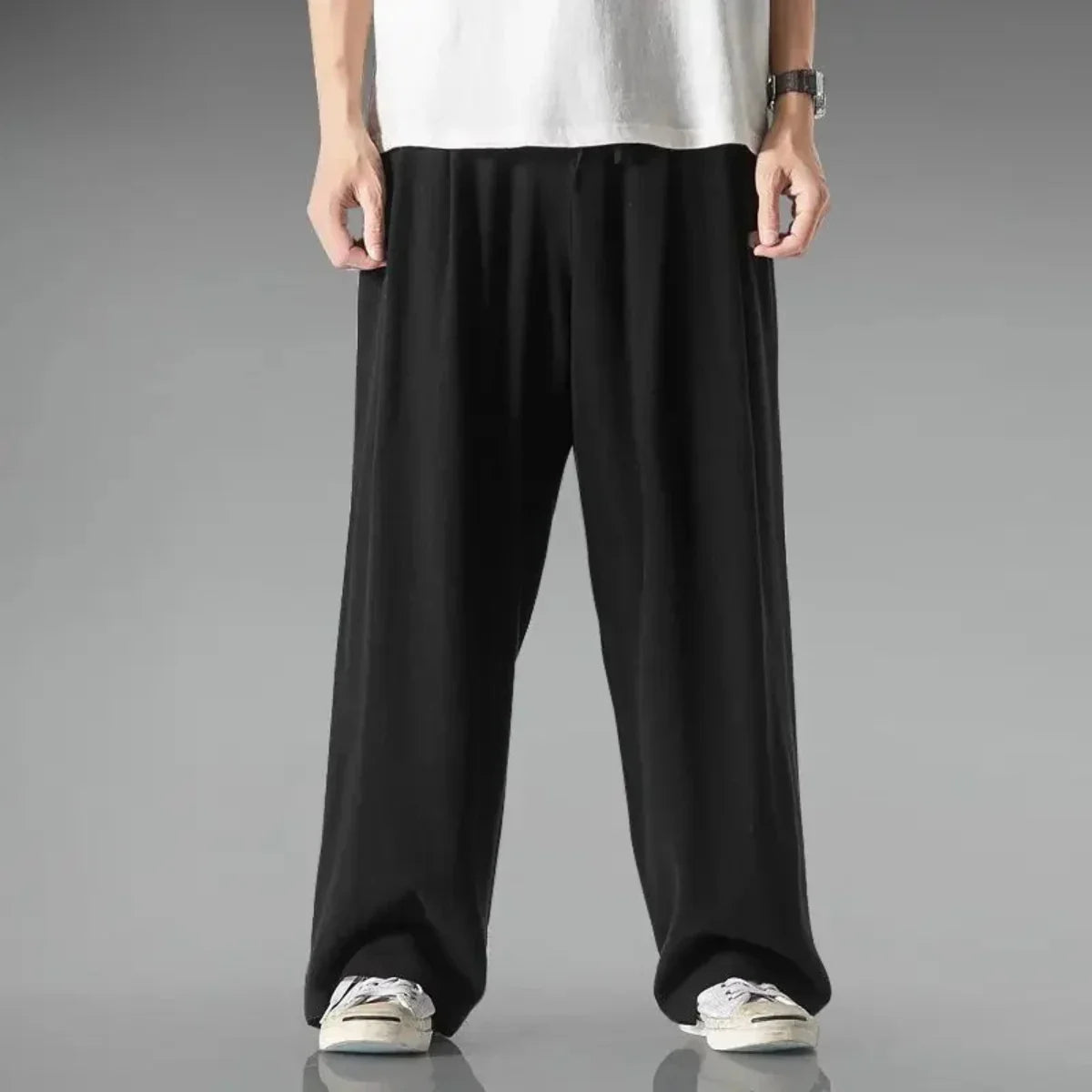 Men's Loose Fit Cotton Linen Trousers
