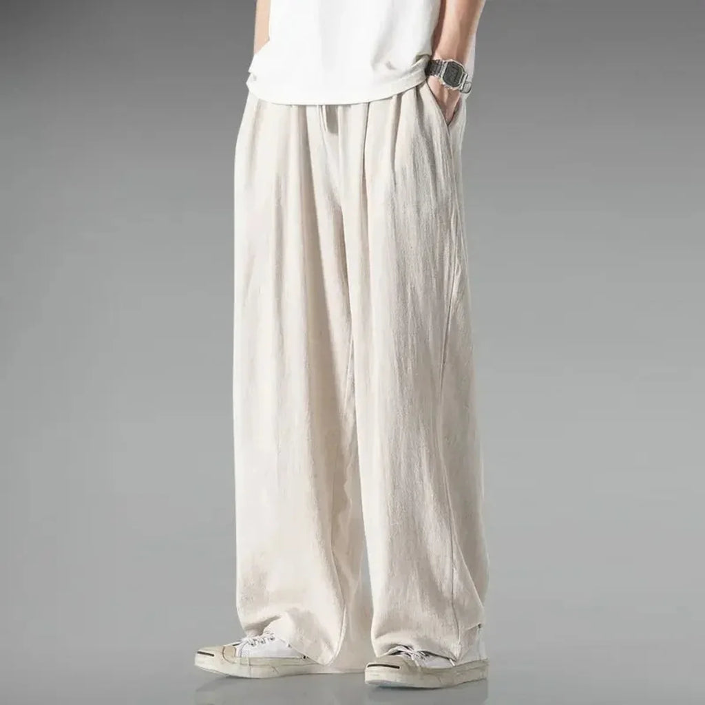 Men's Loose Fit Cotton Linen Trousers