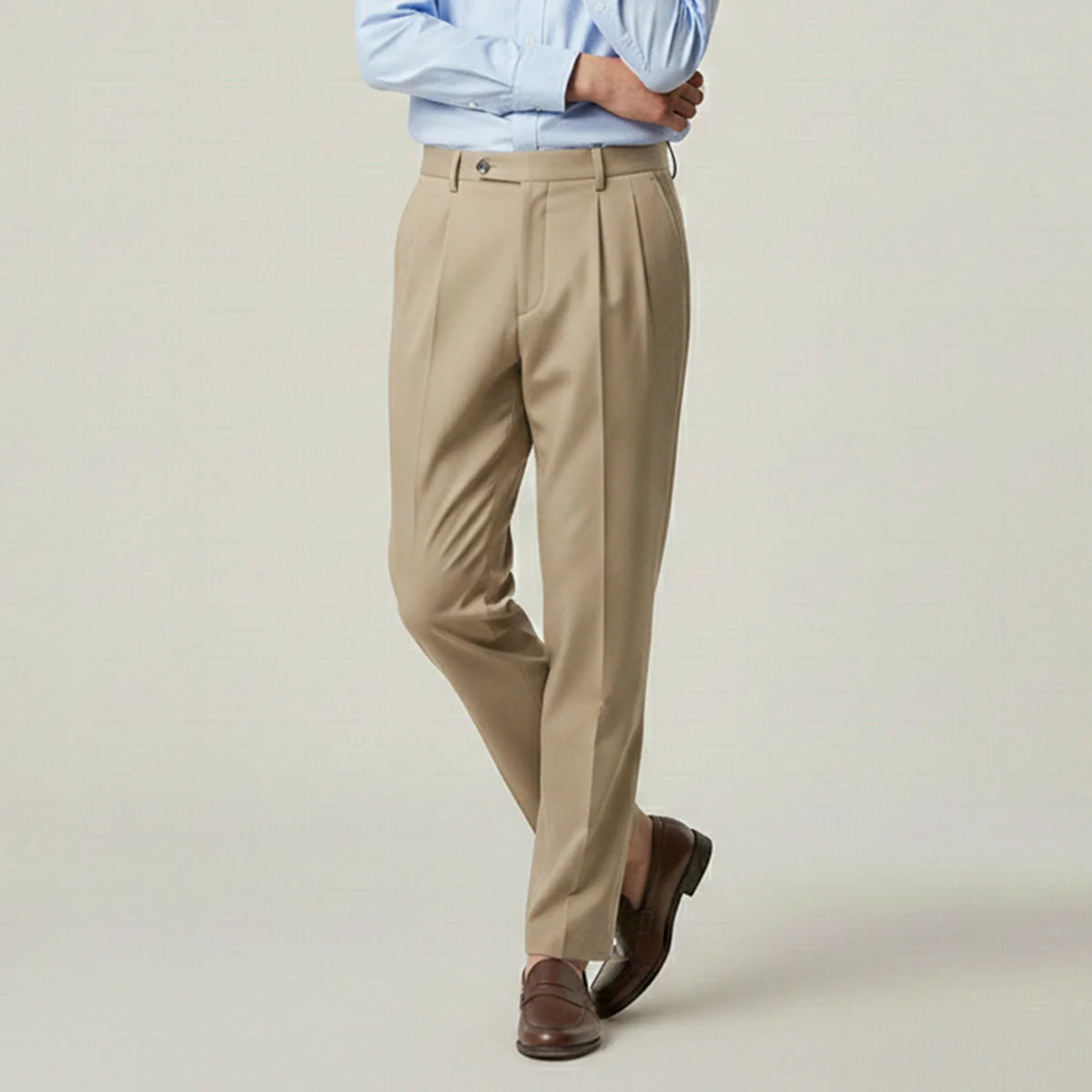 Men's Loose Fit Lightweight Linen Summer Trousers