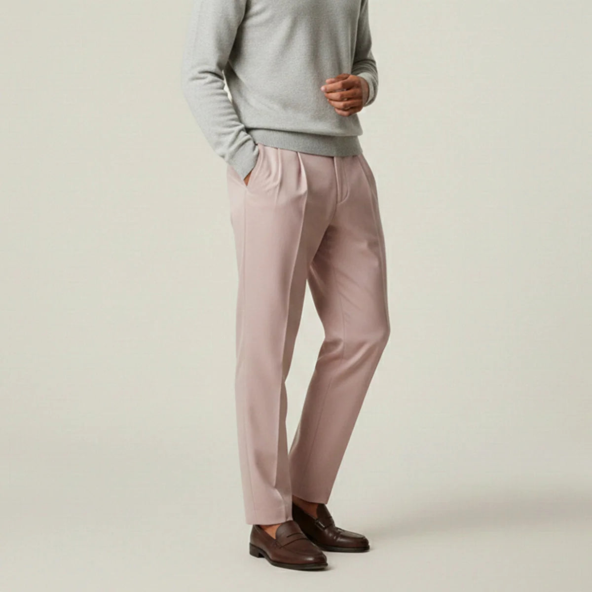 Men's Loose Fit Lightweight Linen Summer Trousers