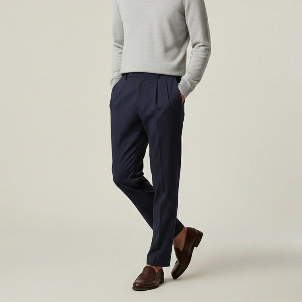 Men's Loose Fit Lightweight Linen Summer Trousers