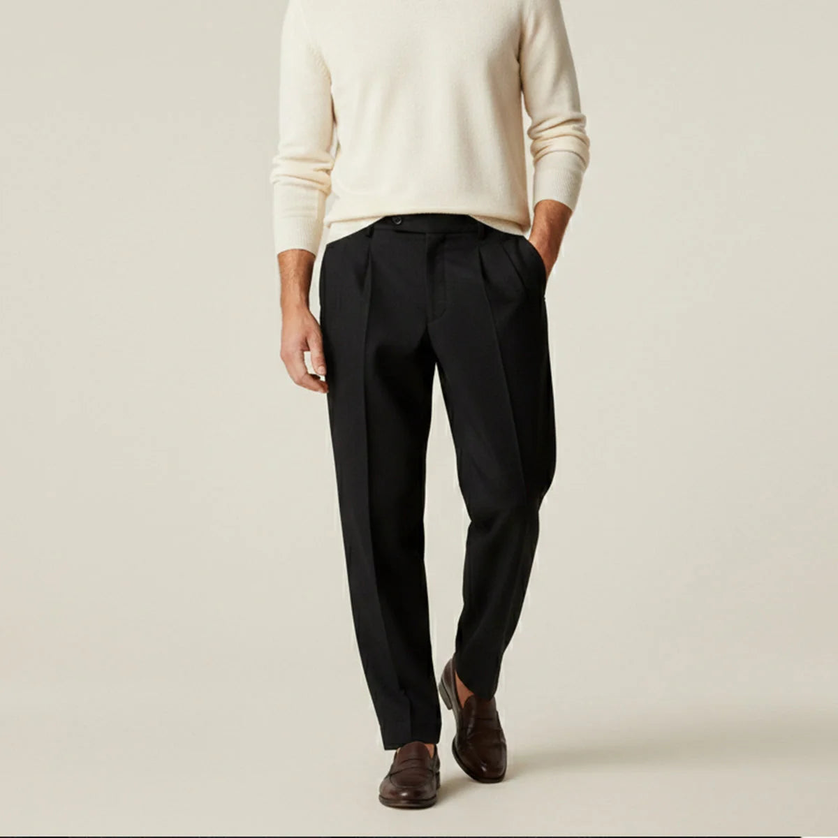 Men's Loose Fit Lightweight Linen Summer Trousers