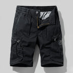 Men's Multi-Pocket Elastic-Waist Combat Cargo Shorts