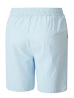 Men's Pinstripe Linen-Look Drawstring Casual Shorts