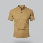 Men's Plaid Short Sleeve Polo Shirt